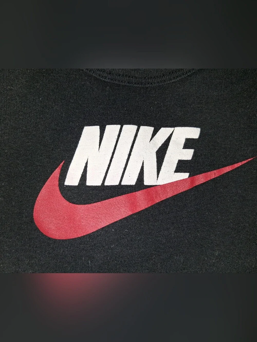 Nike Black Baby Bodysuit with Red Swoosh
